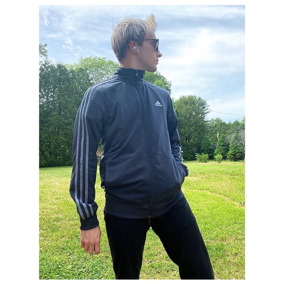 adidas Jackets & Coats Mens Adidas Track Jacket In Grey Poshmark